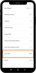 How to Clear cache in Cap cut